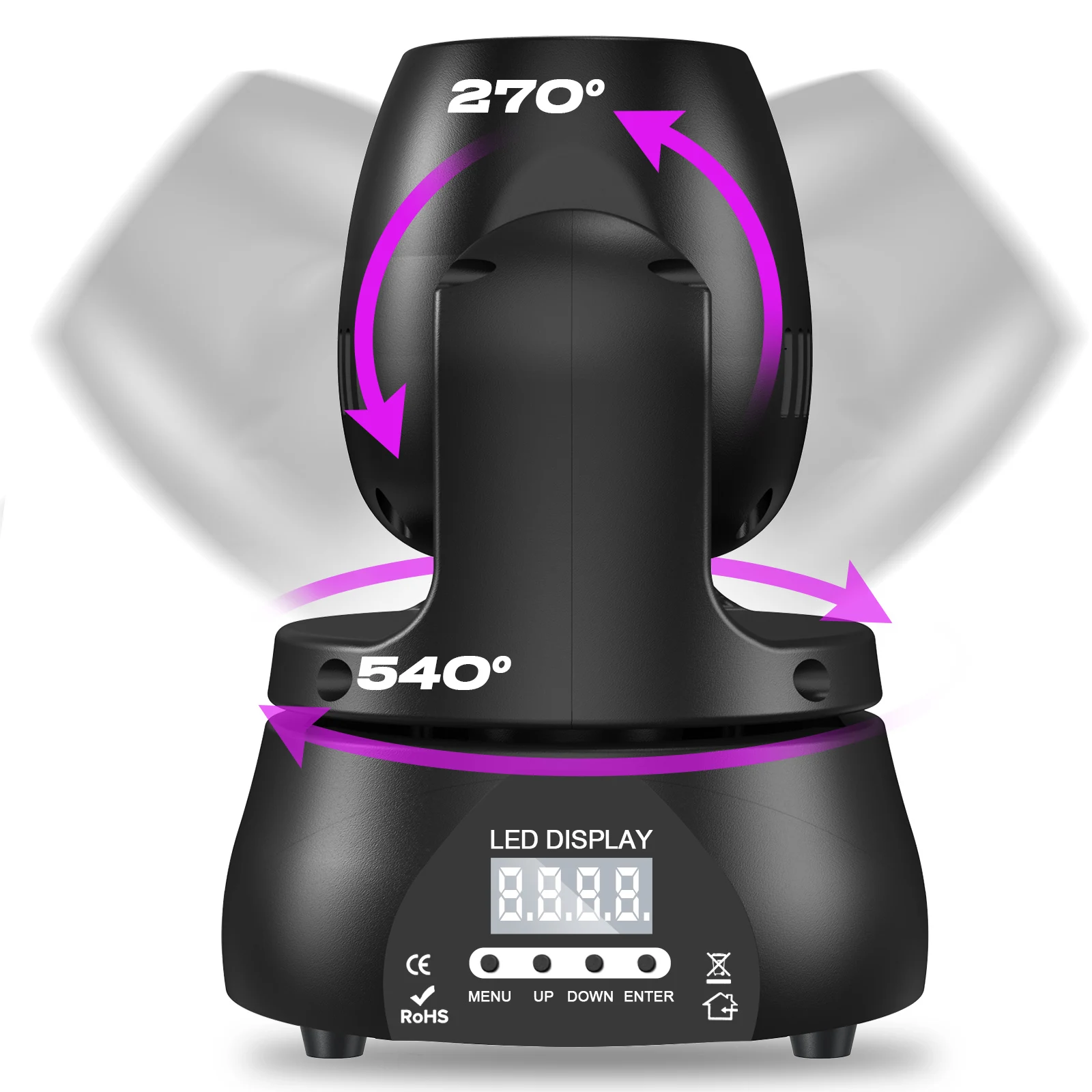 Datewink 40W Beam Moving Head Lights RGBW LED Stage Lighting Effect DMX512 For DJ Disco Concert Party Wedding Nightclub Karaoke