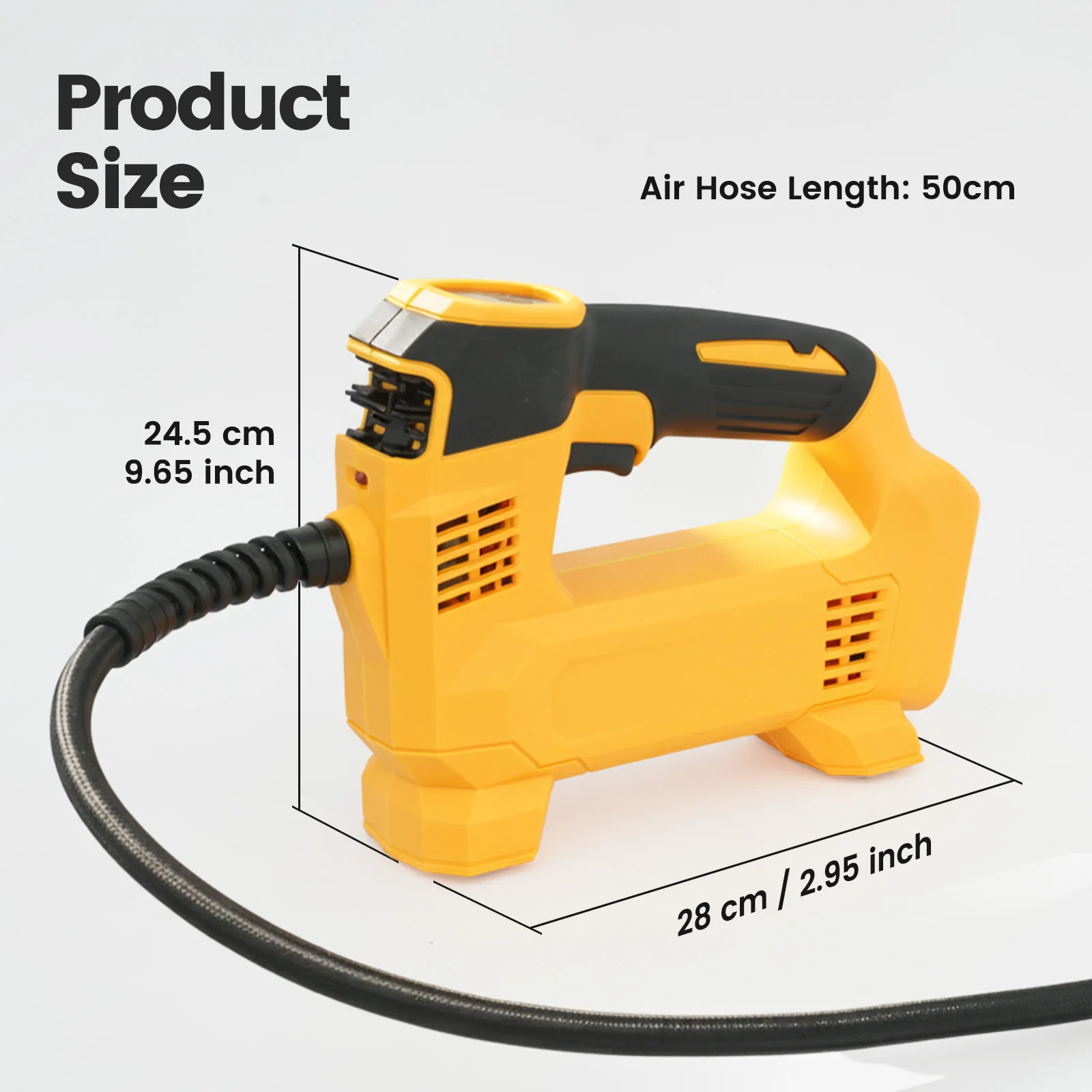 Makita-style 18V Cordless Electric Air Pump Portable (120 PSI) for Car Tires Inflator Electric Motorcycle Pump (No Battery)