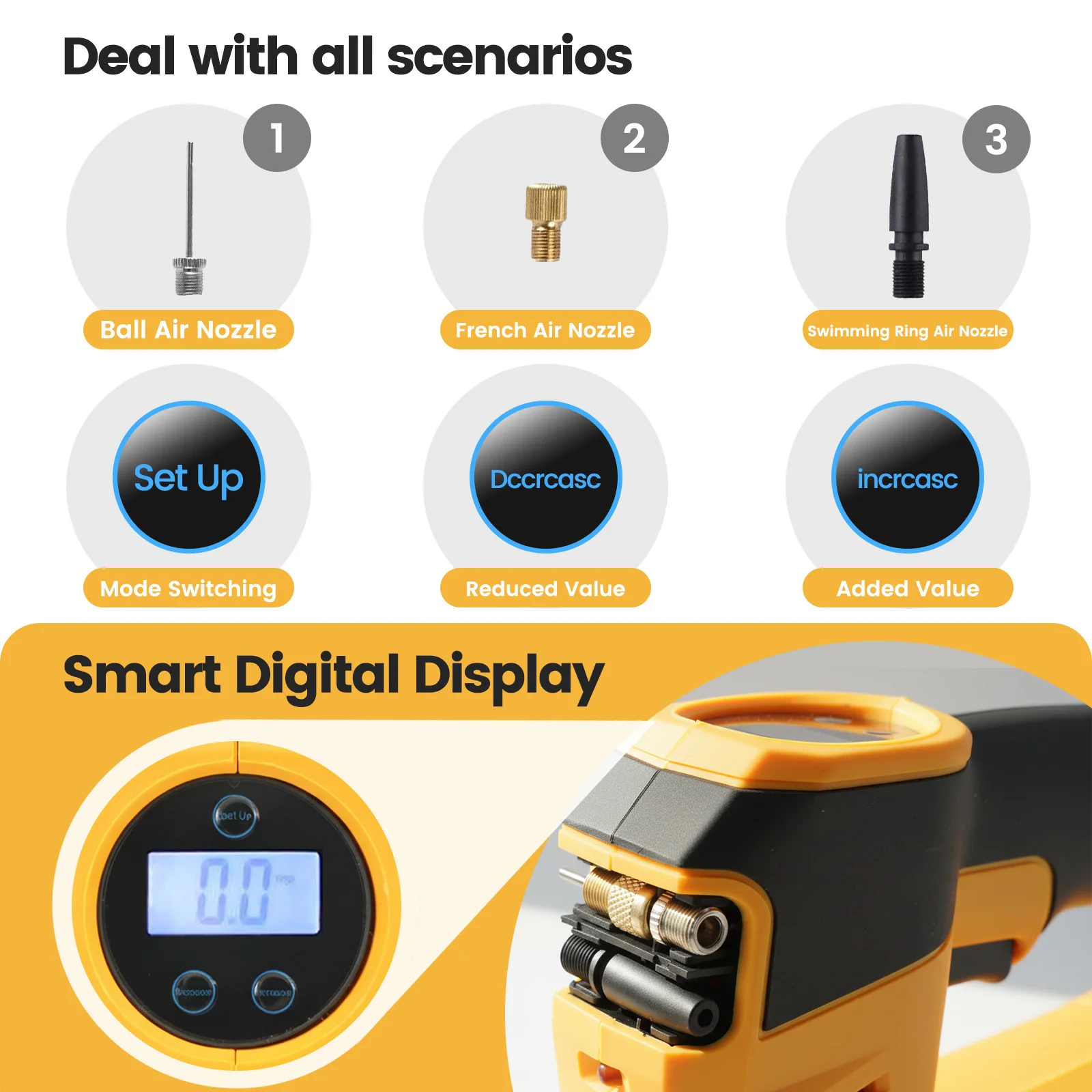 Makita-style 18V Cordless Electric Air Pump Portable (120 PSI) for Car Tires Inflator Electric Motorcycle Pump (No Battery)