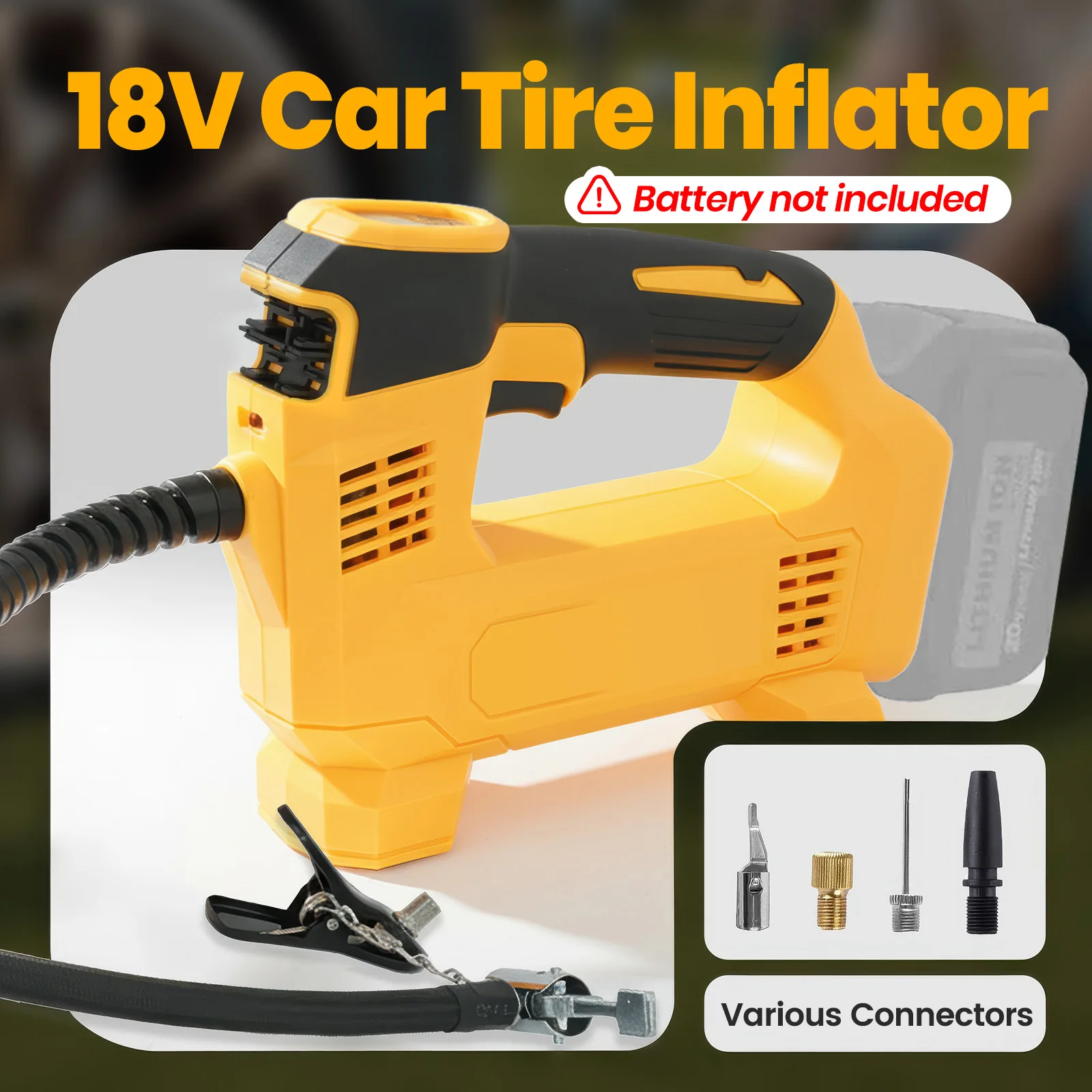 Makita-style 18V Cordless Electric Air Pump Portable (120 PSI) for Car Tires Inflator Electric Motorcycle Pump (No Battery)