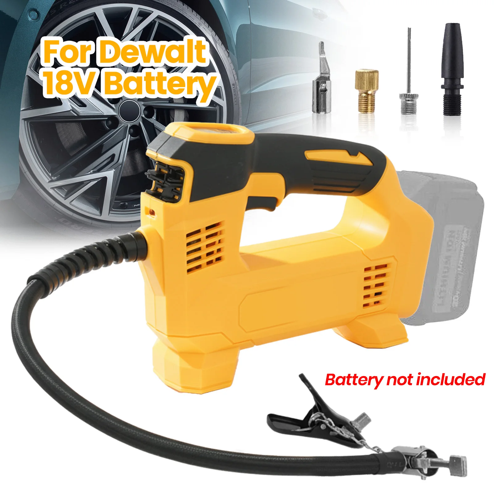 Makita-style 18V Cordless Electric Air Pump Portable (120 PSI) for Car Tires Inflator Electric Motorcycle Pump (No Battery)