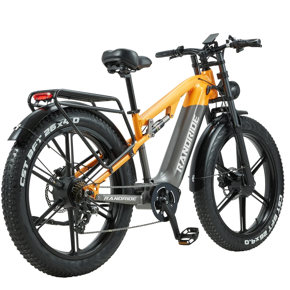 RANDRIDE YX80-2 Adult Electric Bicycle 1000W*2 Motor Mountain Electric Bike 48V20AH Battery 26 Inch Fat Tire Off Road E-Bike
