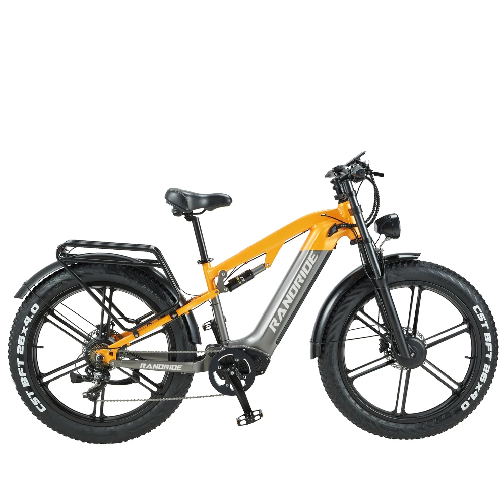 RANDRIDE YX80-2 Adult Electric Bicycle 1000W*2 Motor Mountain Electric Bike 48V20AH Battery 26 Inch Fat Tire Off Road E-Bike