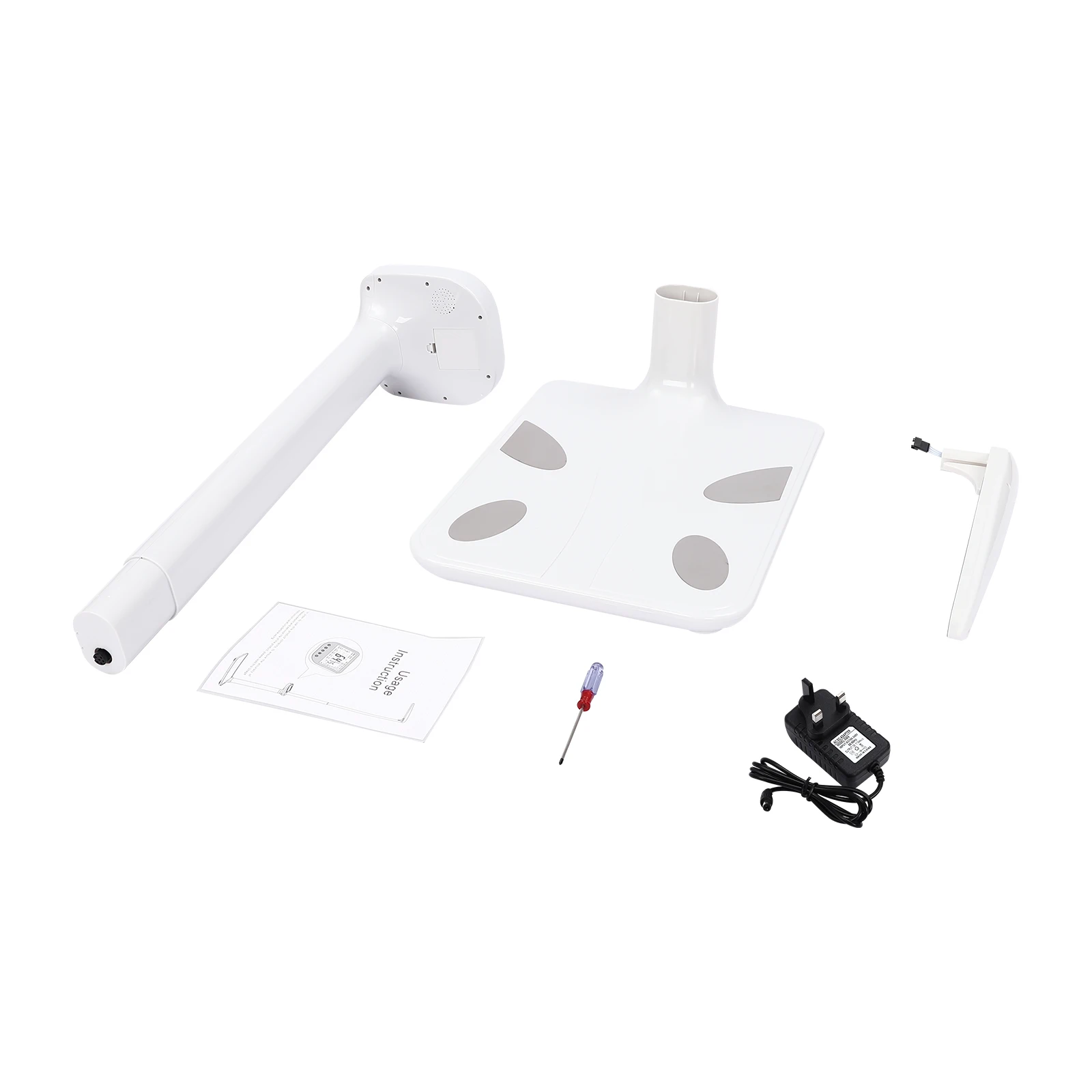 White Aluminum Digital Medical Scale,Ultrasonic Height and Weight Scale Body Fat Measuring Instrument for Hospitals,Home