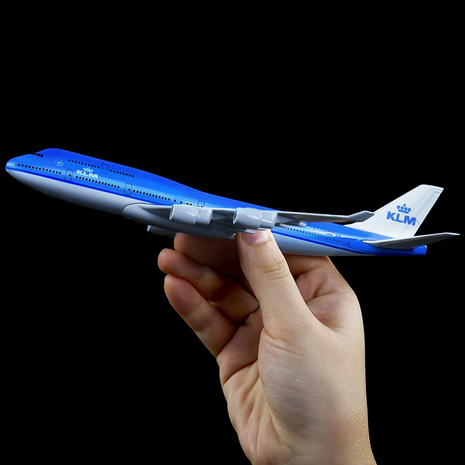 Realistic 16cm Dutch Airlines KLM B747 Airplane Model 1/400 Scale Plane Souvenir Home Bar Coffee Hall Decoration Kids Gift Toys