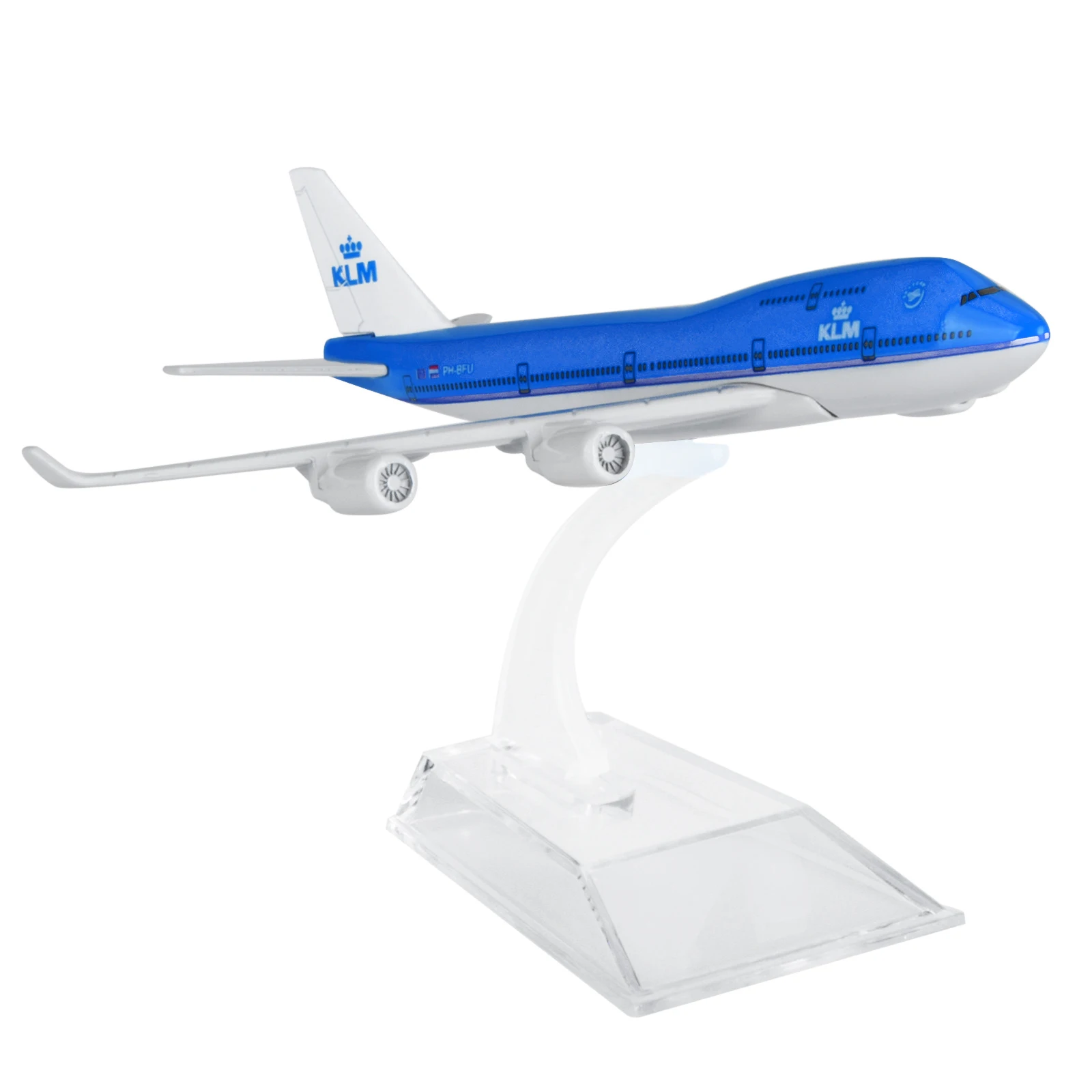 Realistic 16cm Dutch Airlines KLM B747 Airplane Model 1/400 Scale Plane Souvenir Home Bar Coffee Hall Decoration Kids Gift Toys