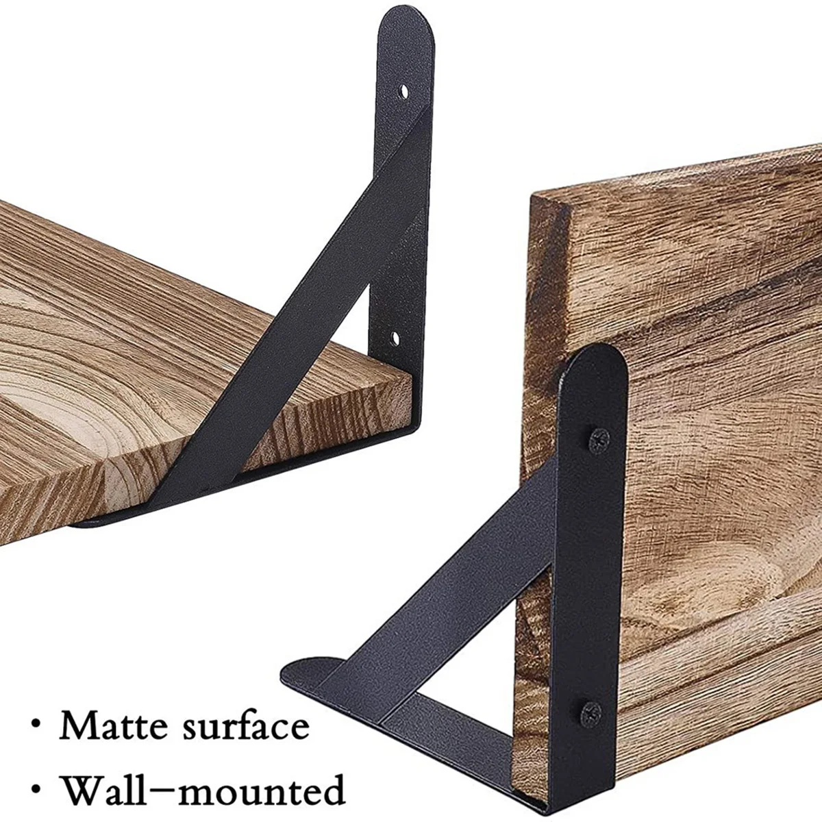 Wooden Wall-mounted Shelf 4-Tier Display Shelves Small Item Display Rack Save Space Storage Rack For Living Room Bathroom