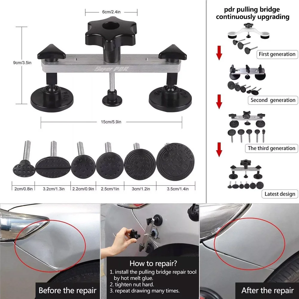 Professional Dent Repair Tools Kits,Paintless Puller Dent Auto Dent Removal Kits Shipping from UK