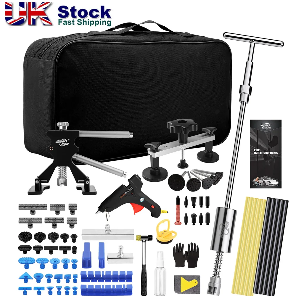 Super PDR Auto Dent Removal Tools Kit, Car Body Paintless Dent Puller Hail Repair Tools Shipping from UK