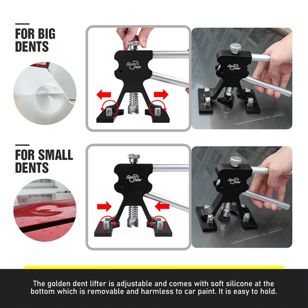 Super PDR Auto Dent Removal Tools Kit, Car Body Paintless Dent Puller Hail Repair Tools Shipping from UK