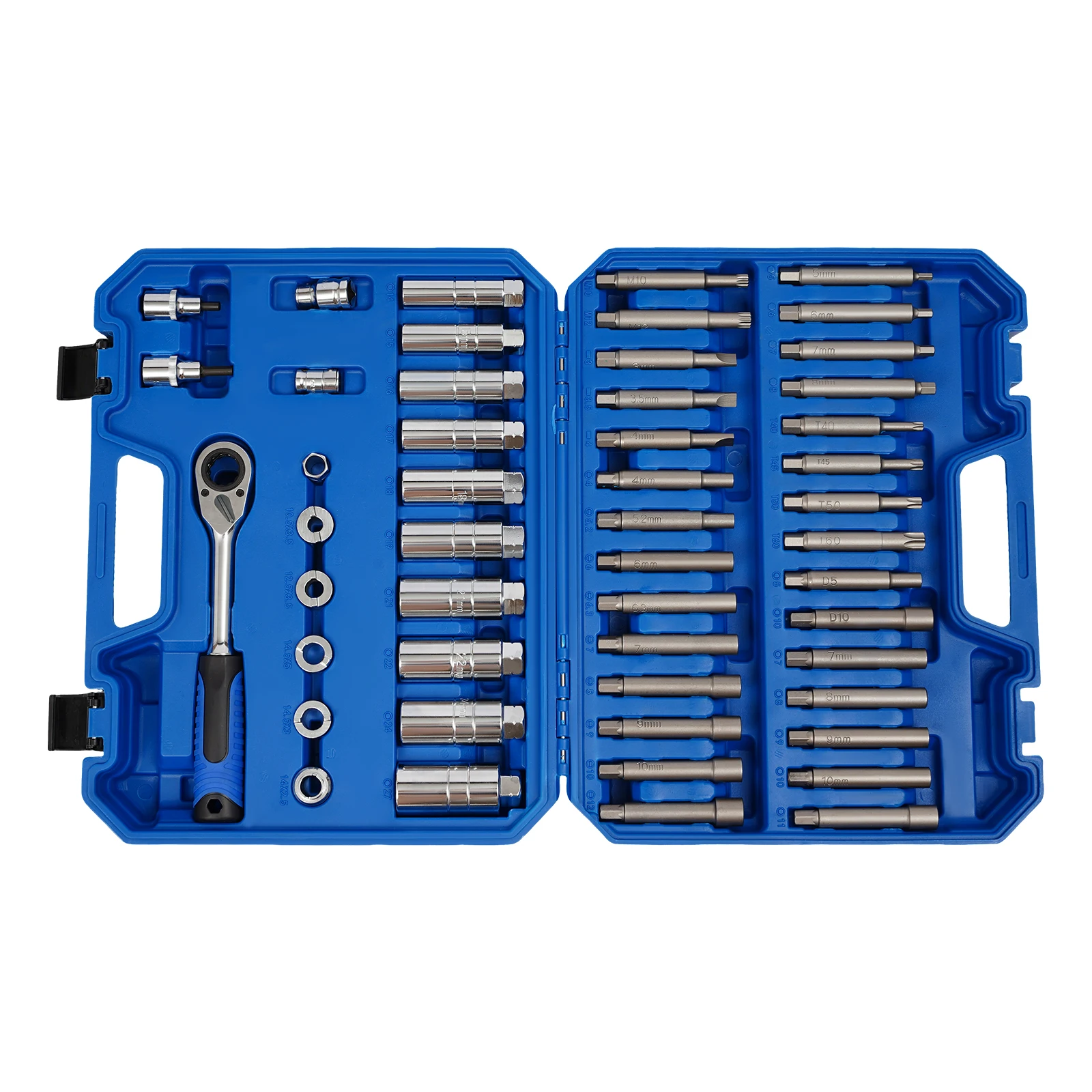 50-PC Shock Absorber Removal Tool Set Chrome Vanadium Steel Construction Cold Forged & Heat Treated for Maximum Durability Blue