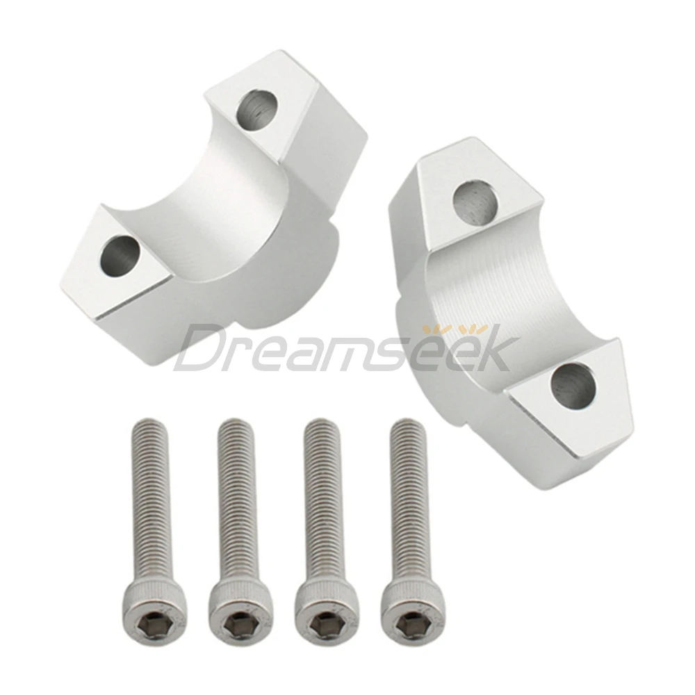 Silver Handlebar Riser Mount Clamp for Honda ADV 150 160 17-23 ADV 350 22-24 X-ADV 750 2017+ Motorcycle Move Back Adapter Kits