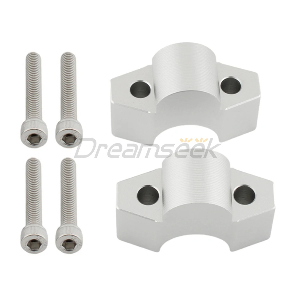 Silver Handlebar Riser Mount Clamp for Honda ADV 150 160 17-23 ADV 350 22-24 X-ADV 750 2017+ Motorcycle Move Back Adapter Kits
