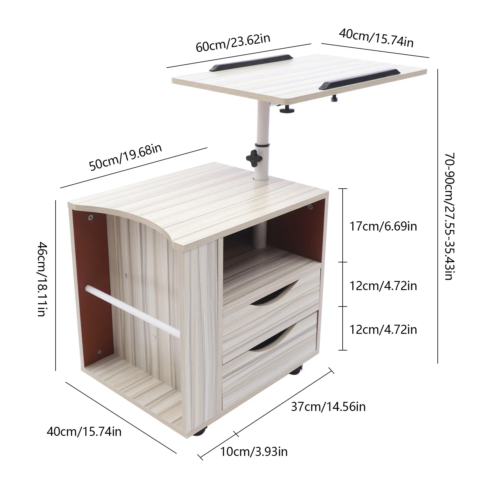 Lazy Laptop Desk Removable Bedside Table Lift Table Bedside Storage Desk Household Multifunctional Lifting Table