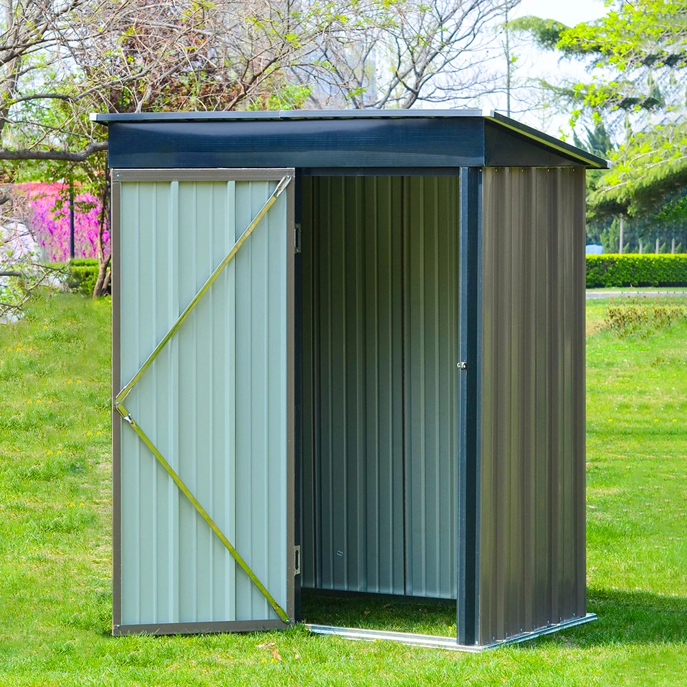 【Breeins】Metal Garden Storage Tool Shed with Lockable Door