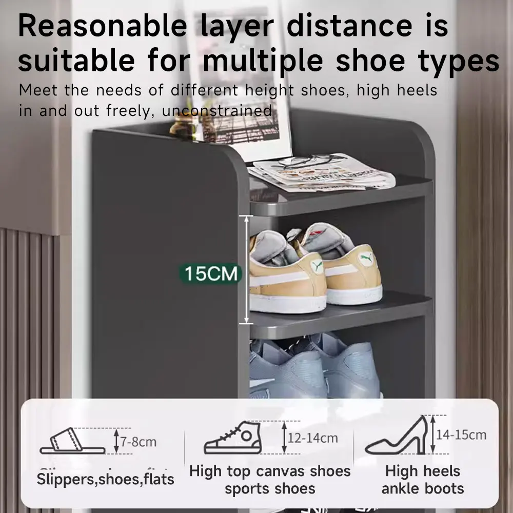【Lifeideas】6/7/8-Tier Narrow Tall Shoes Rack for Entryway