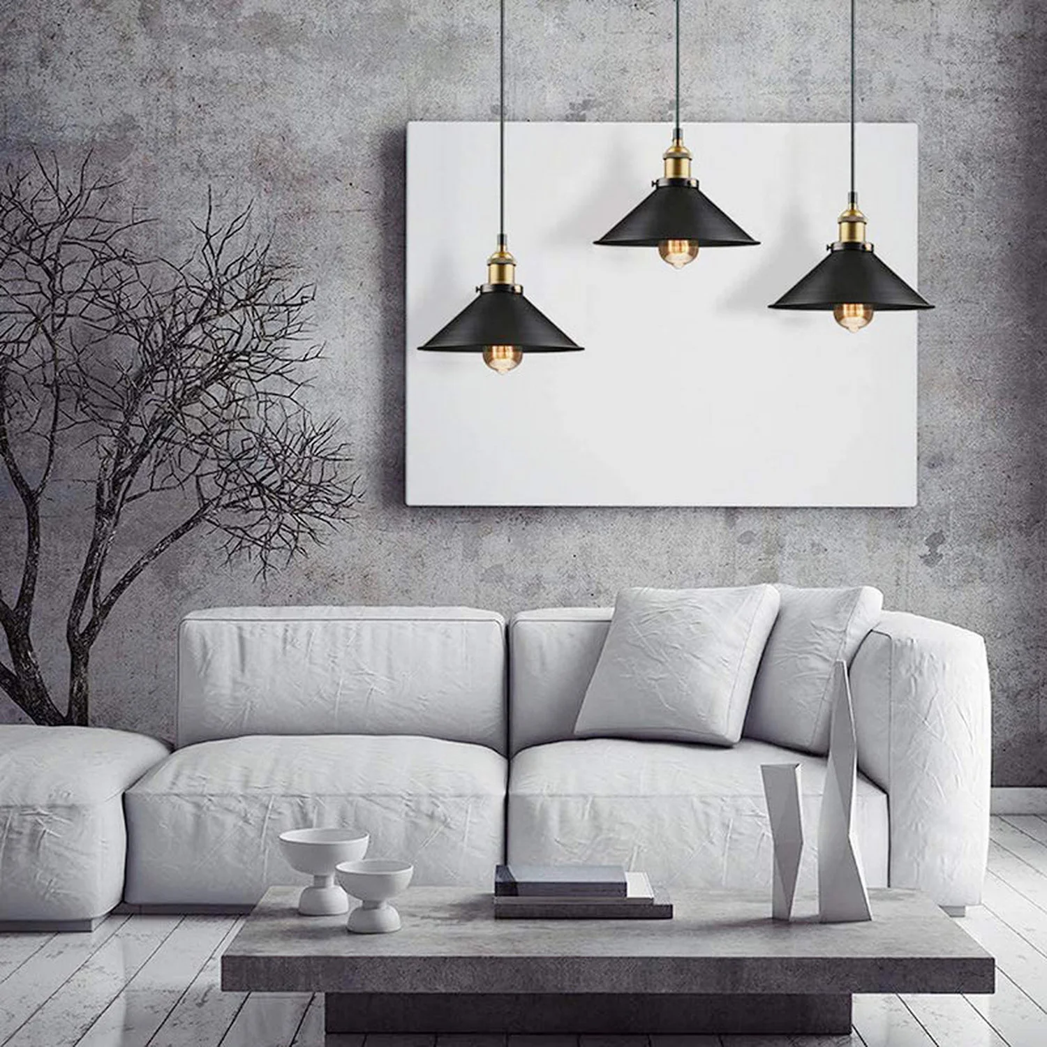 3 Light Industrial Pendant Light Industrial Vintage Design Industrial Ceiling Chandelier E27 (Bulb not Included)