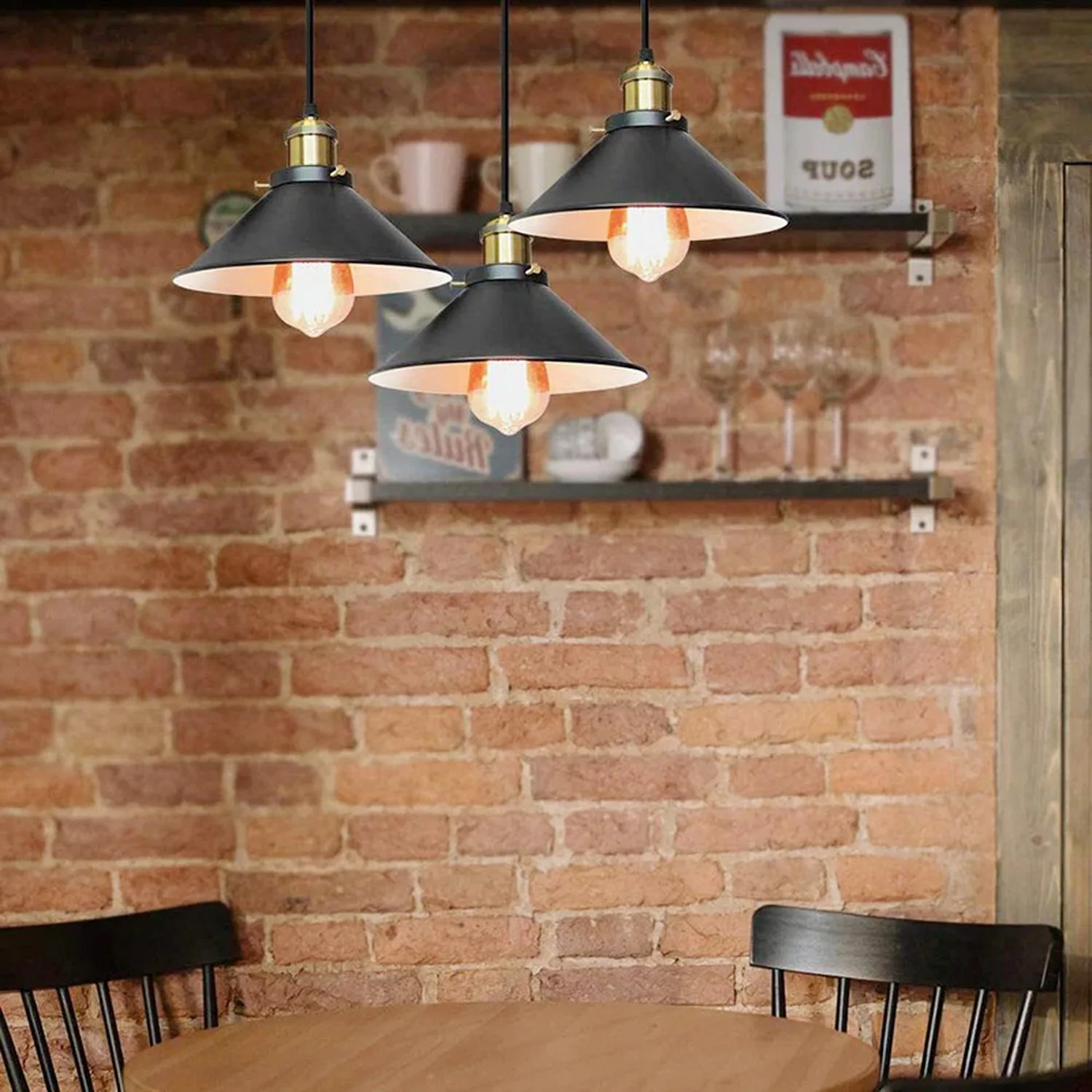 3 Light Industrial Pendant Light Industrial Vintage Design Industrial Ceiling Chandelier E27 (Bulb not Included)