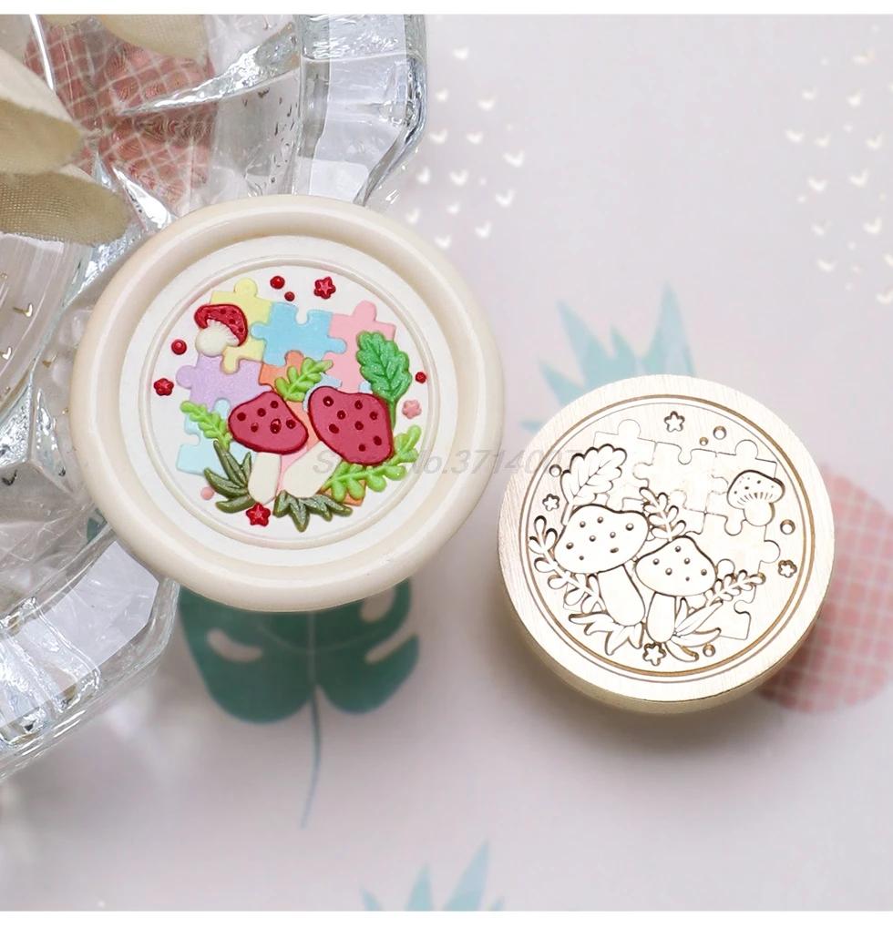 Retro Mushrooms Baby Cute Book Wax Seal Stamp Vintage Head For Scrapbook Envelopes Wedding Invitations Gift Cards Packaging