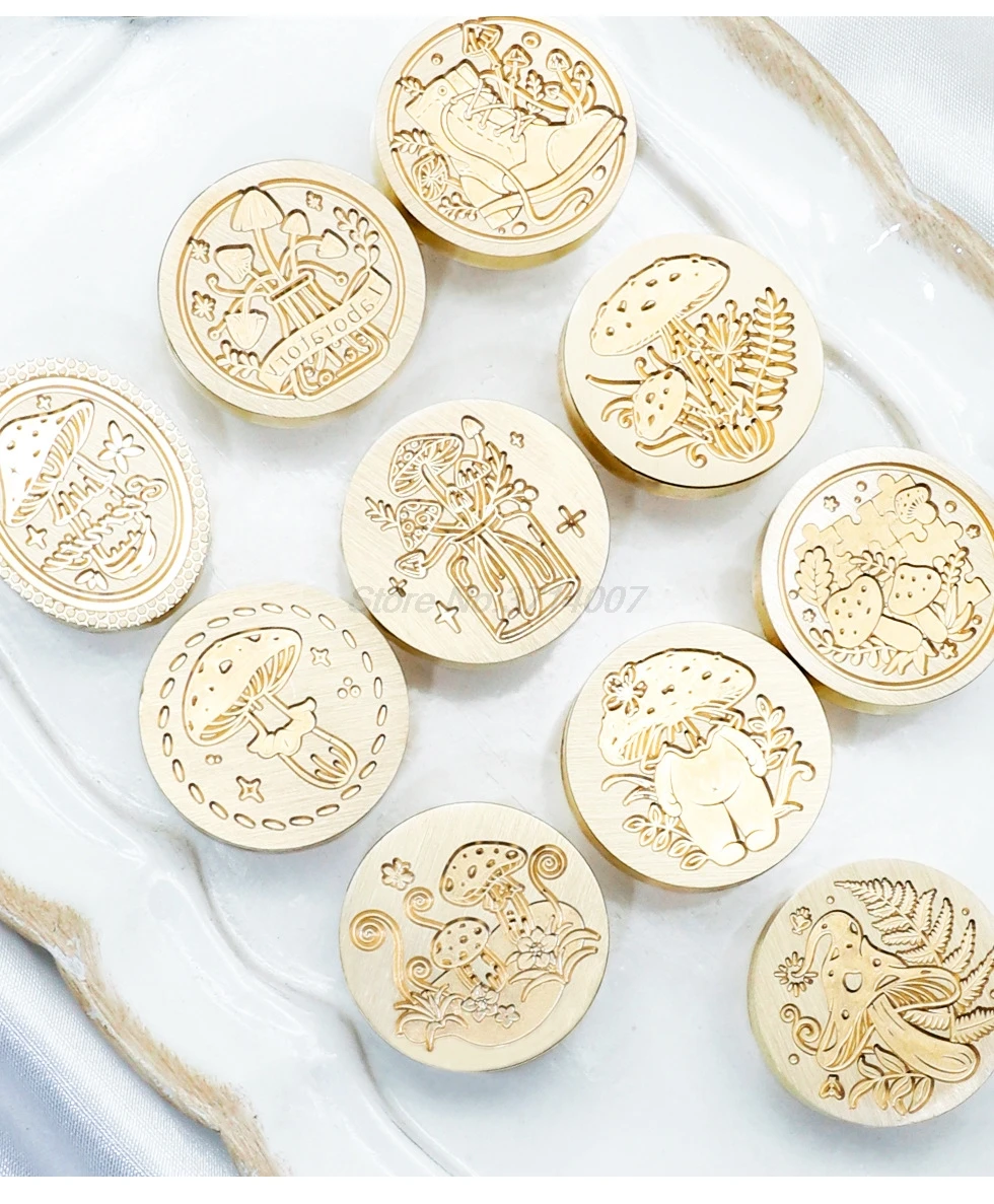 Retro Mushrooms Baby Cute Book Wax Seal Stamp Vintage Head For Scrapbook Envelopes Wedding Invitations Gift Cards Packaging