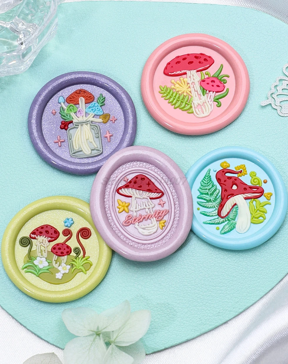 Retro Mushrooms Baby Cute Book Wax Seal Stamp Vintage Head For Scrapbook Envelopes Wedding Invitations Gift Cards Packaging