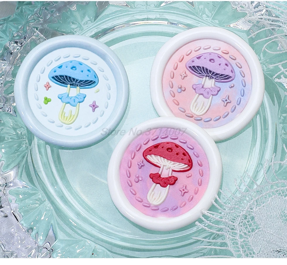 Retro Mushrooms Baby Cute Book Wax Seal Stamp Vintage Head For Scrapbook Envelopes Wedding Invitations Gift Cards Packaging