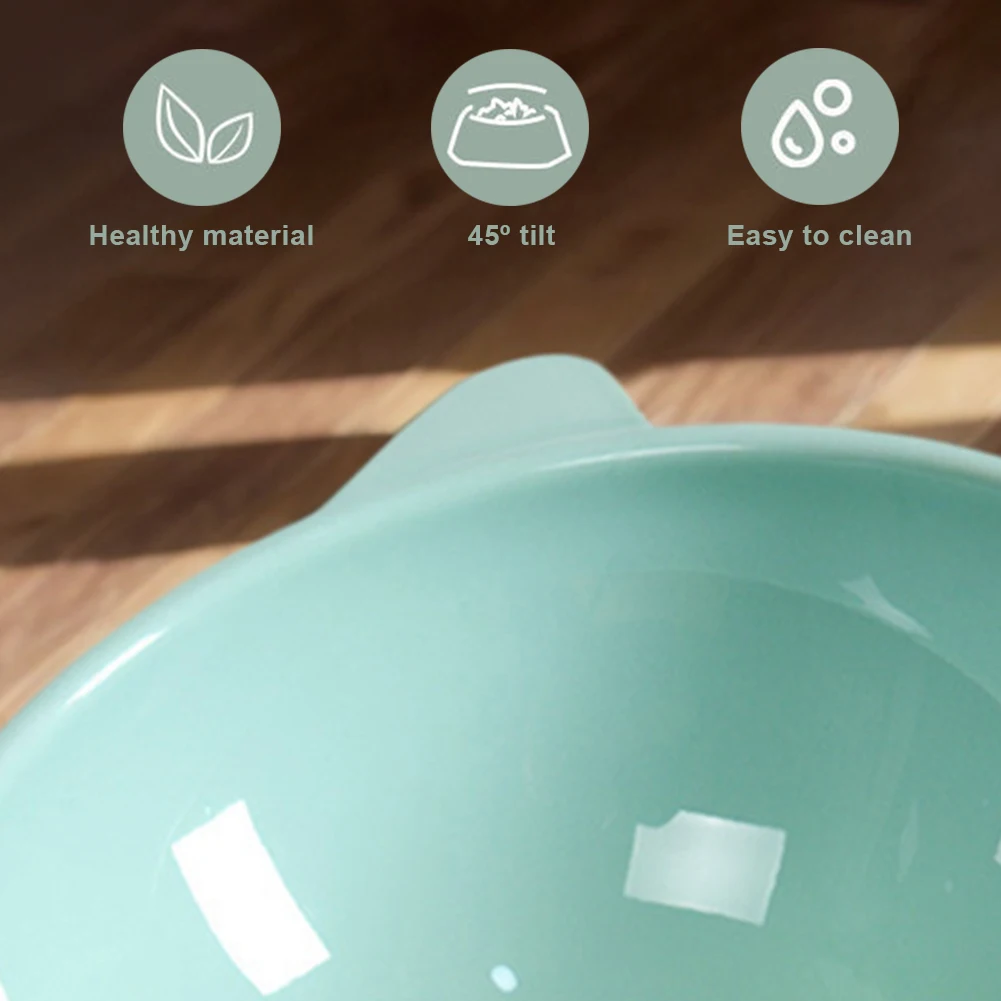 Tilted Cat Food Bowl Elevated Cat Bowl Ergonomic Raised Cat Food Bowl Anti Vomiting Tall Dog Bowl Non Slip for Flat- Faced Cats