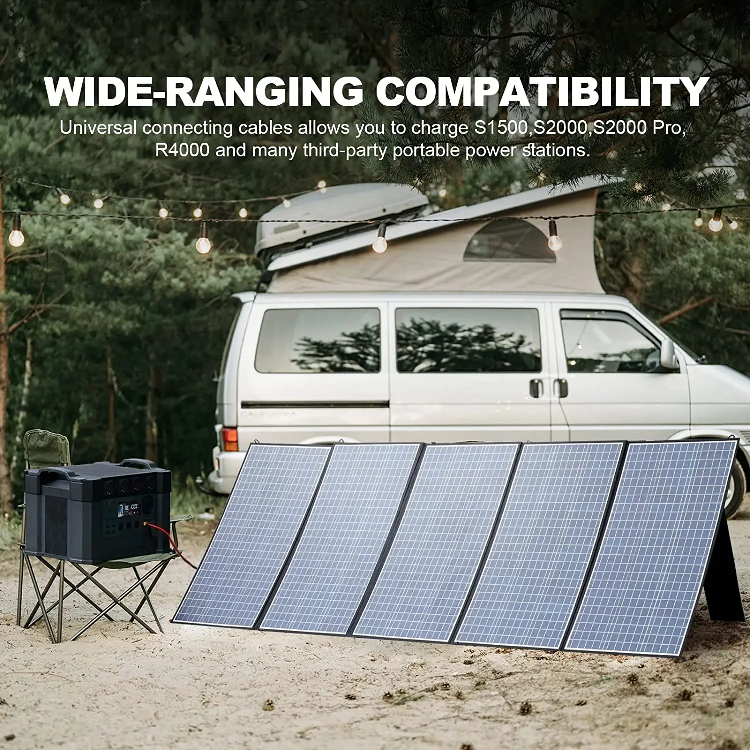 ALLPOWERS 400W / 200W / 140W / 100W / 60W Portable Solar Panel Waterproof for Outdoor Camping RV Garden Roof