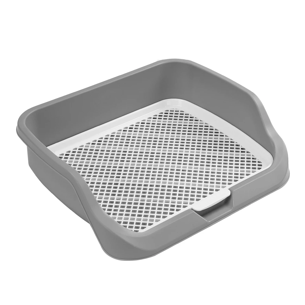 Tieker Large Size Dog Toilet Dog Potty Tray, Pet Training Mat Indoor Dog Potty Anti-Step Grid Cat Litter Box Cleaning Tool