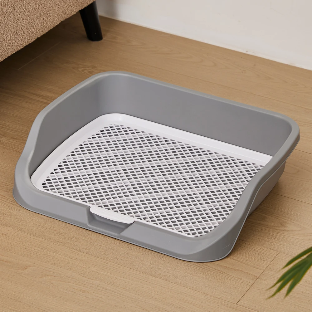 Tieker Large Size Dog Toilet Dog Potty Tray, Pet Training Mat Indoor Dog Potty Anti-Step Grid Cat Litter Box Cleaning Tool