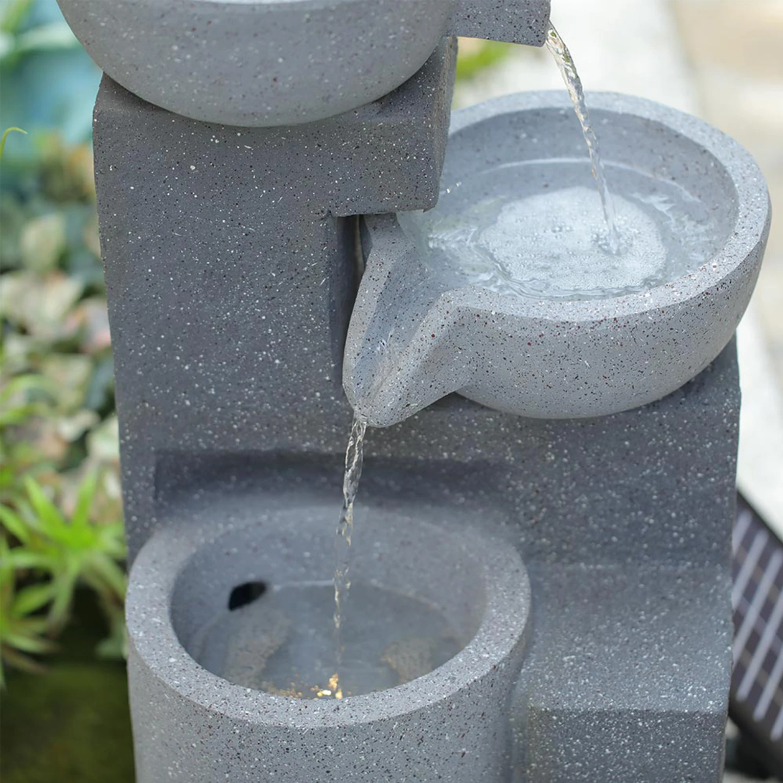 Solar Outdoor Rockery Fountain With Pump Garden Decoration Outdoor Garden