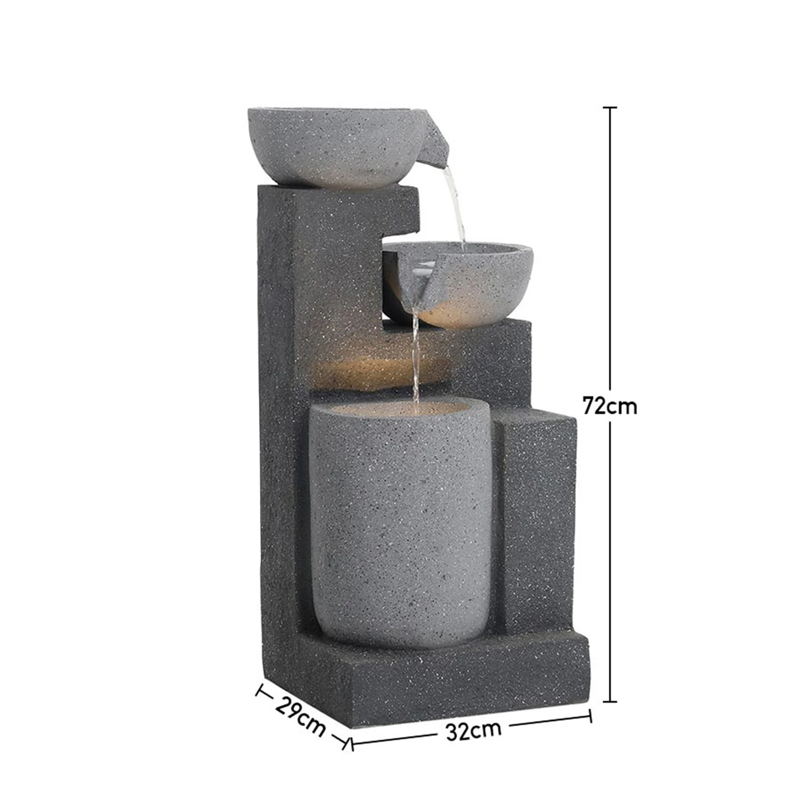 Solar Outdoor Rockery Fountain With Pump Garden Decoration Outdoor Garden