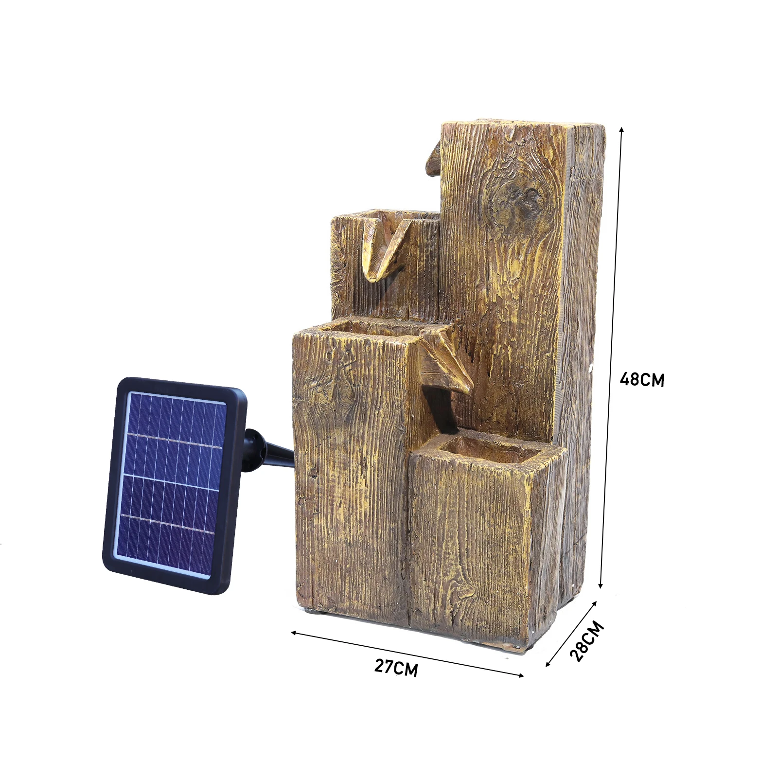 Solar Outdoor Rockery Fountain With Pump Garden Decoration Outdoor Garden