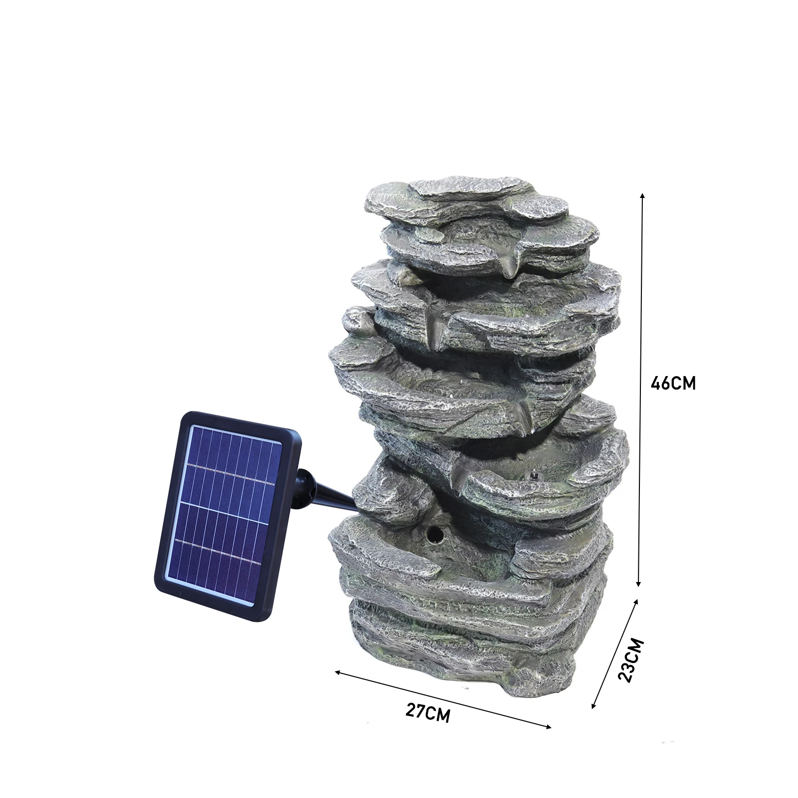 Solar Outdoor Rockery Fountain With Pump Garden Decoration Outdoor Garden