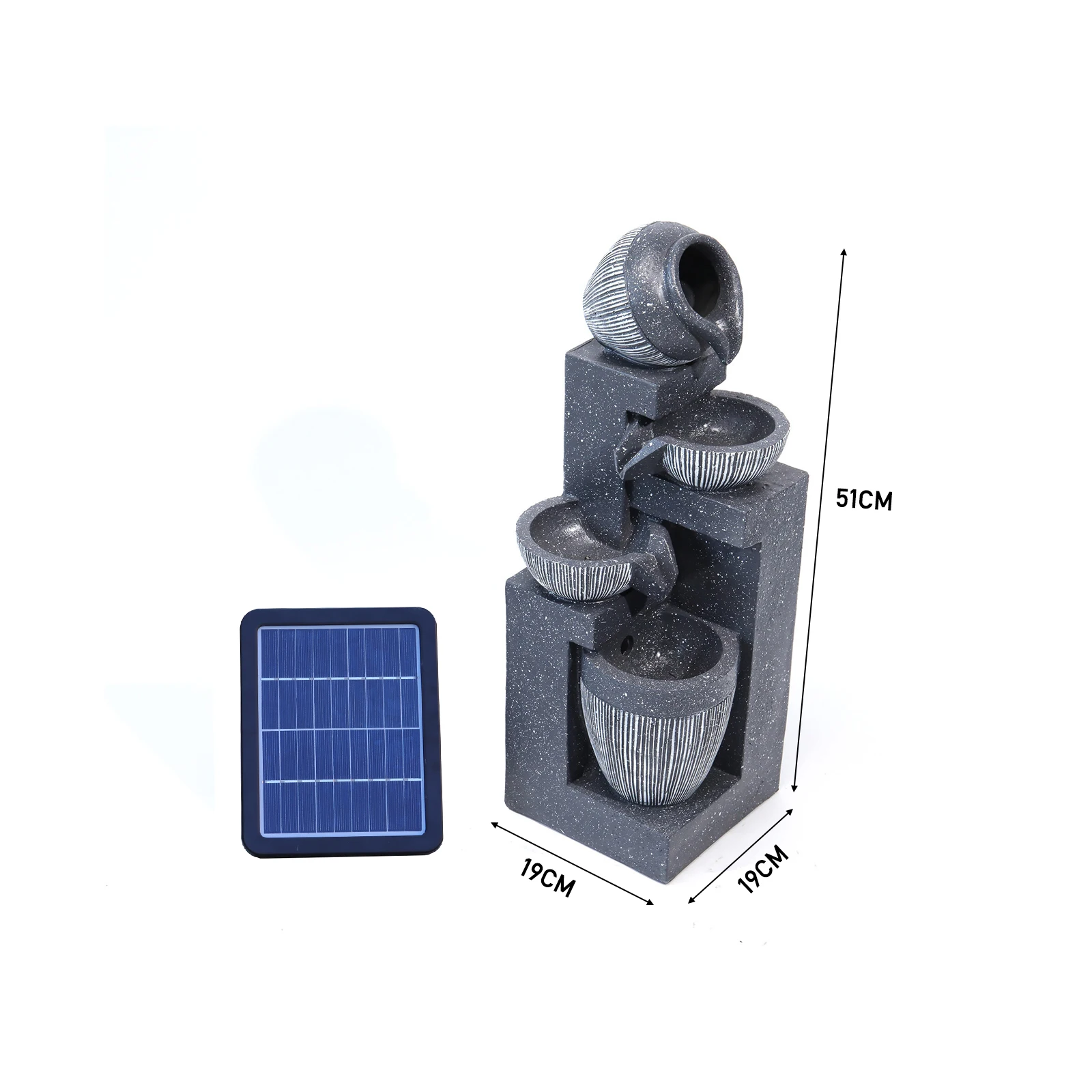 Solar Outdoor Rockery Fountain With Pump Garden Decoration Outdoor Garden