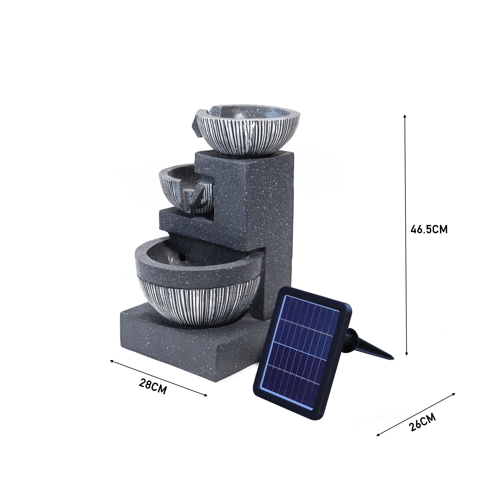 Solar Outdoor Rockery Fountain With Pump Garden Decoration Outdoor Garden