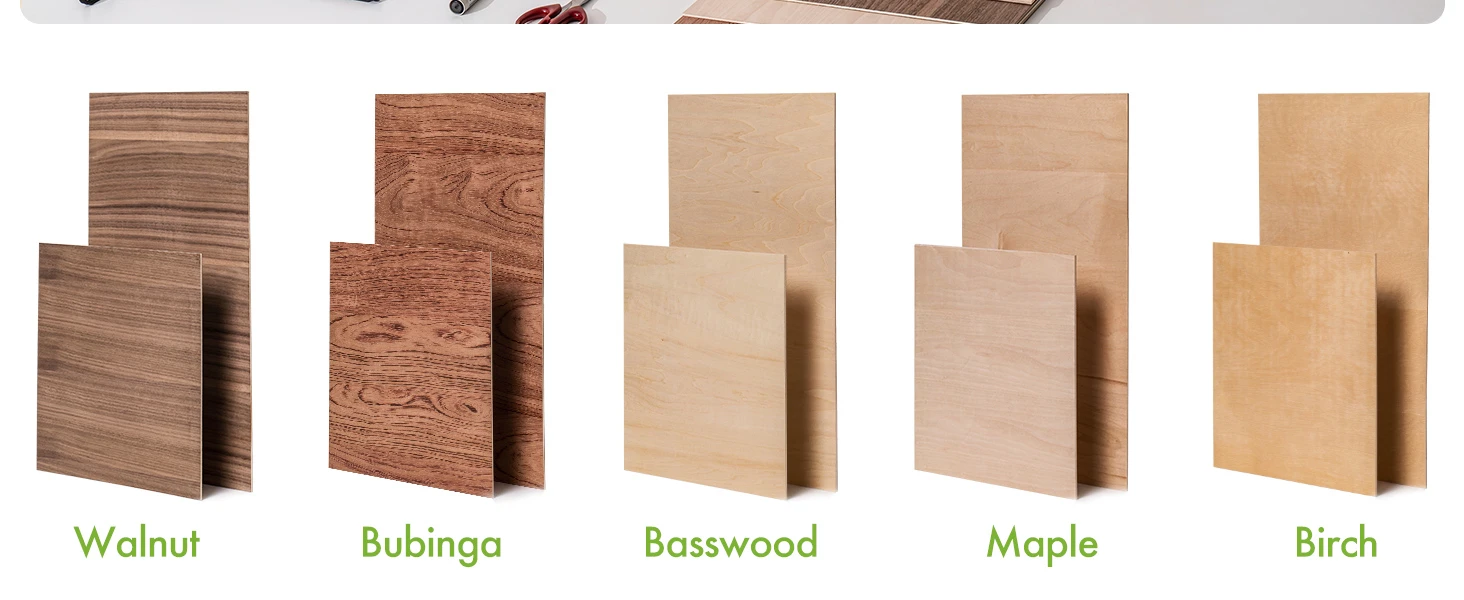 3mm Walnut Plywood for Laser Cutting 1/8 Plywood Crafting Wood Thin Walnut Boards for Wood Project and Engraving