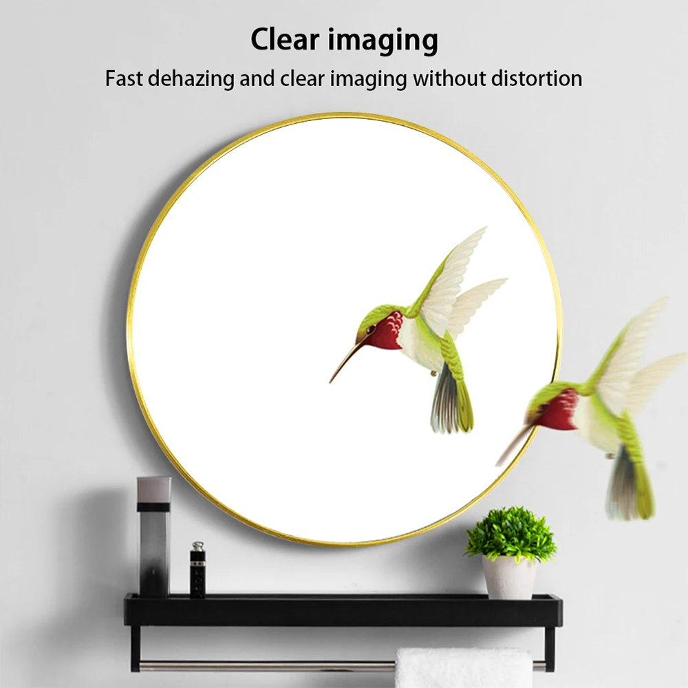 【Breeins】Nordic Round Bathroom Framed Mirror Wall Hanging Bedroom Home Decoration Wall Mounted