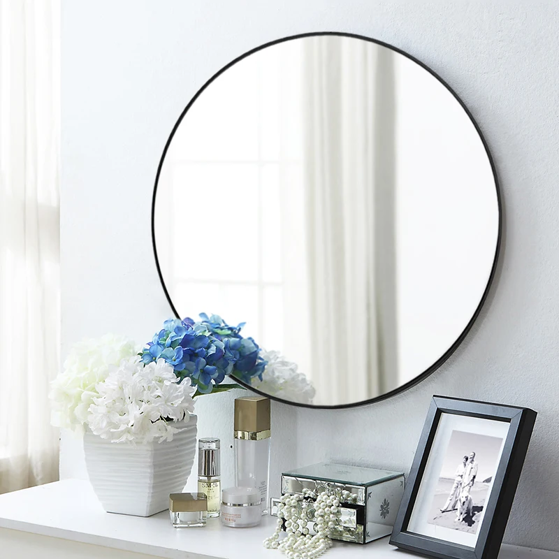 【Breeins】Nordic Round Bathroom Framed Mirror Wall Hanging Bedroom Home Decoration Wall Mounted