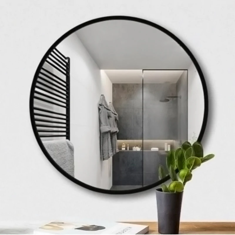 【Breeins】Nordic Round Bathroom Framed Mirror Wall Hanging Bedroom Home Decoration Wall Mounted