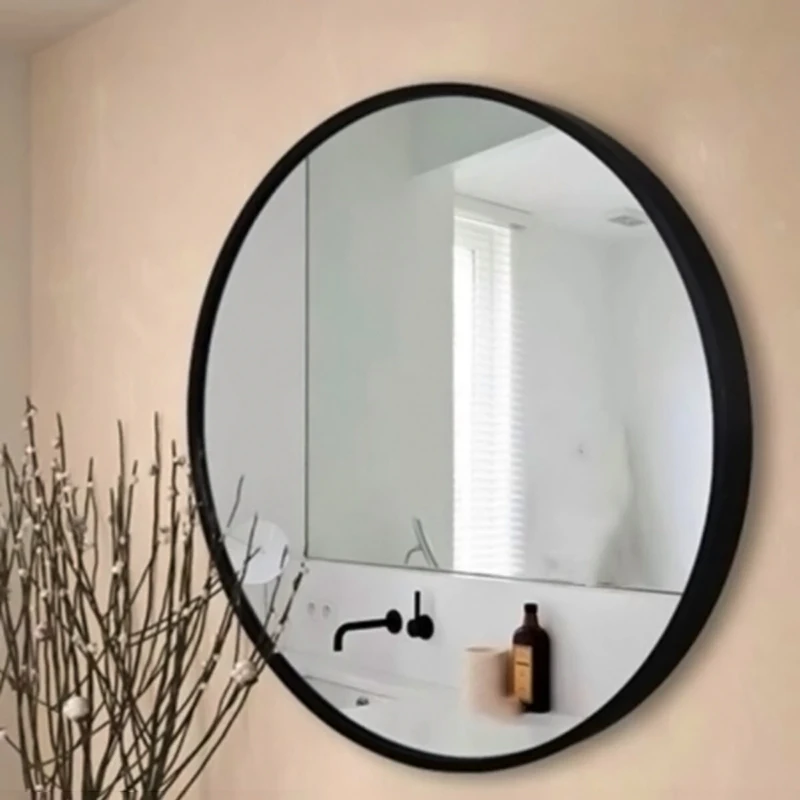 【Breeins】Nordic Round Bathroom Framed Mirror Wall Hanging Bedroom Home Decoration Wall Mounted