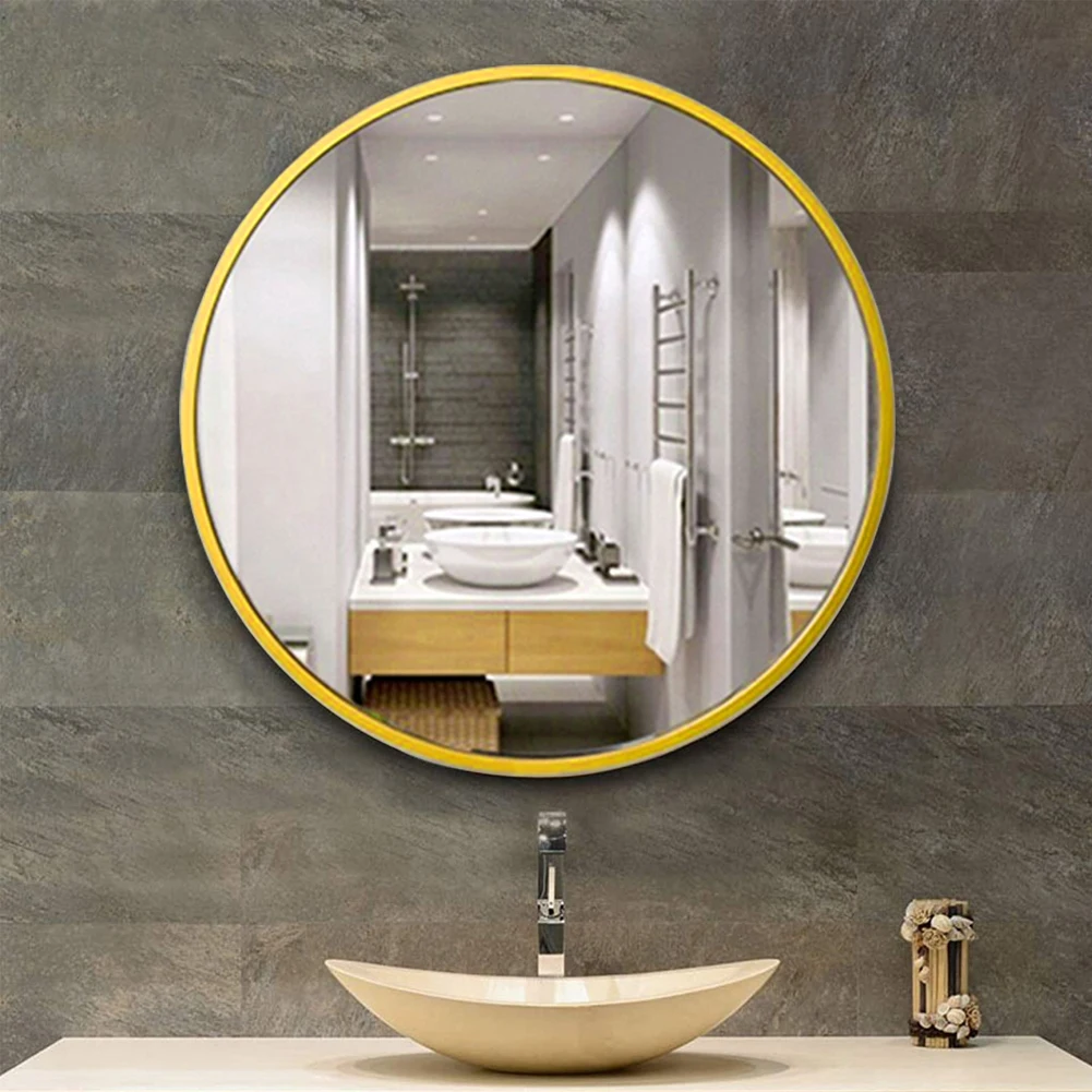 【Breeins】Nordic Round Bathroom Framed Mirror Wall Hanging Bedroom Home Decoration Wall Mounted