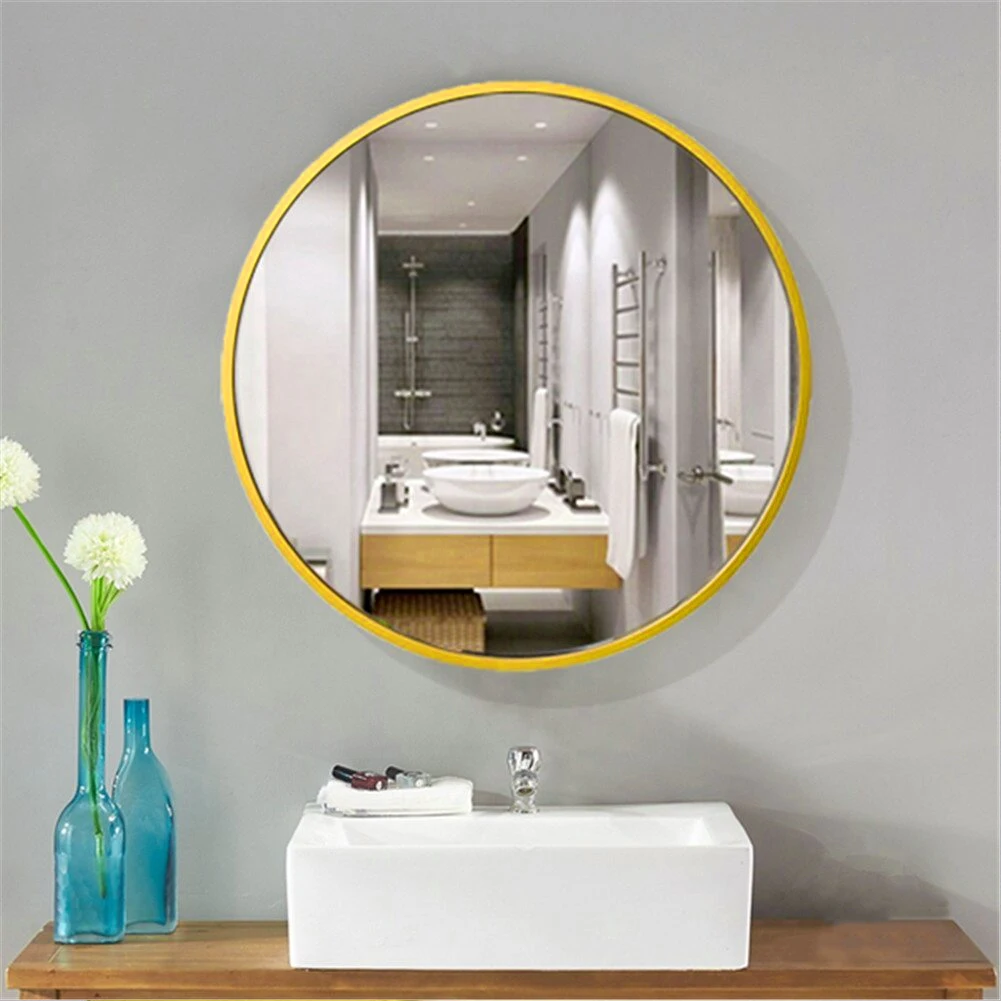 【Breeins】Nordic Round Bathroom Framed Mirror Wall Hanging Bedroom Home Decoration Wall Mounted