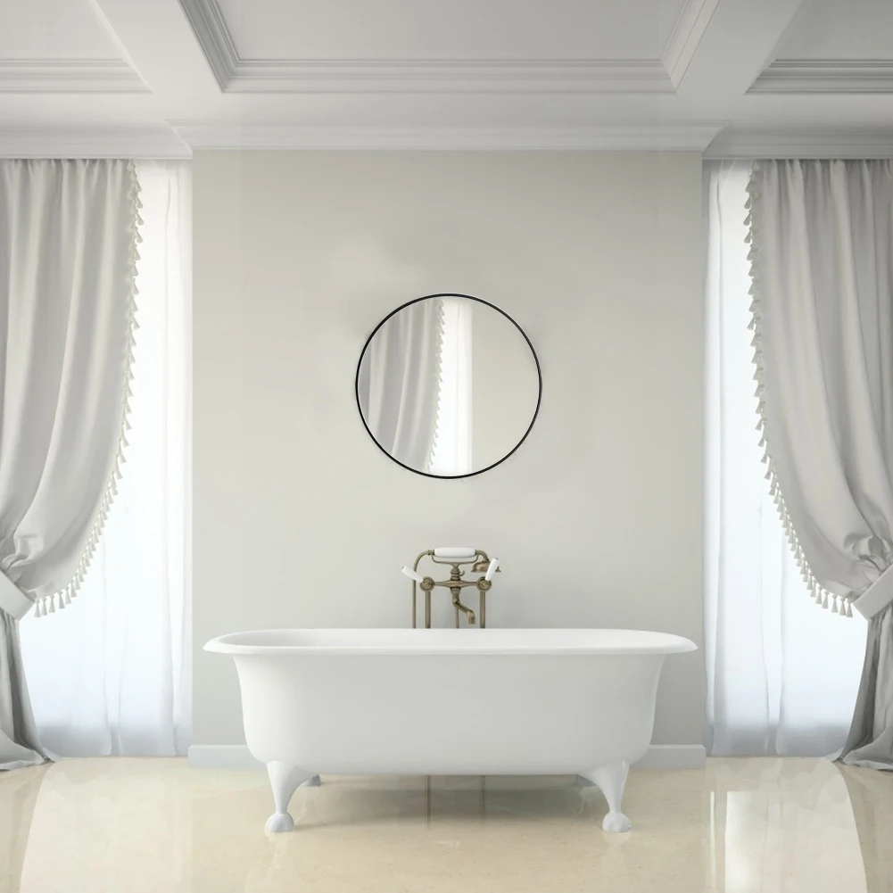 【Breeins】Nordic Round Bathroom Framed Mirror Wall Hanging Bedroom Home Decoration Wall Mounted