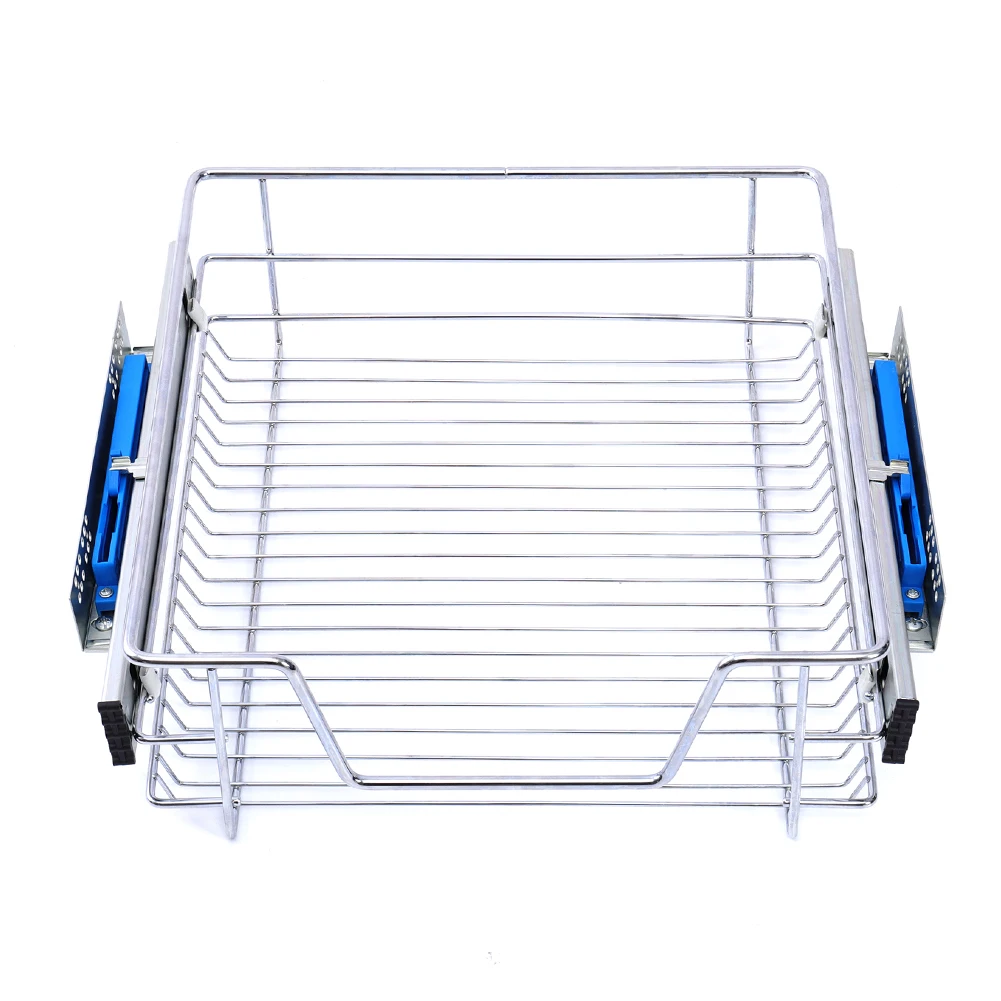 【Lifeideas】Metal Sliding Kitchen Cabinet Pull Out Wire Basket Organizer Sliding Drawer Storage for Inside Kitchen Cabinet