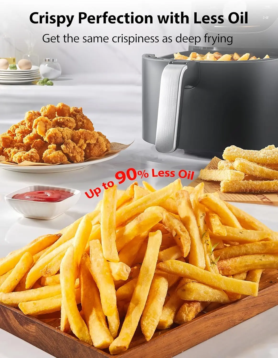 5.2L Air Fryer with Heat-Q Technology, Quick and Easy Meals, 8 Preset Menus