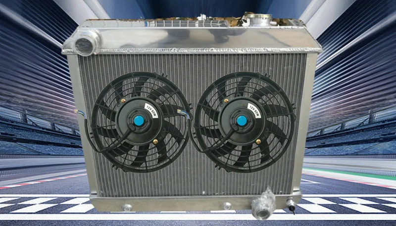 Aluminum Radiator+Shroud+FAN for 1963-1966 Chevy Truck C10 C20 C30 1964 1965 AT 1963 1964 1965 1966 63 64 65 66