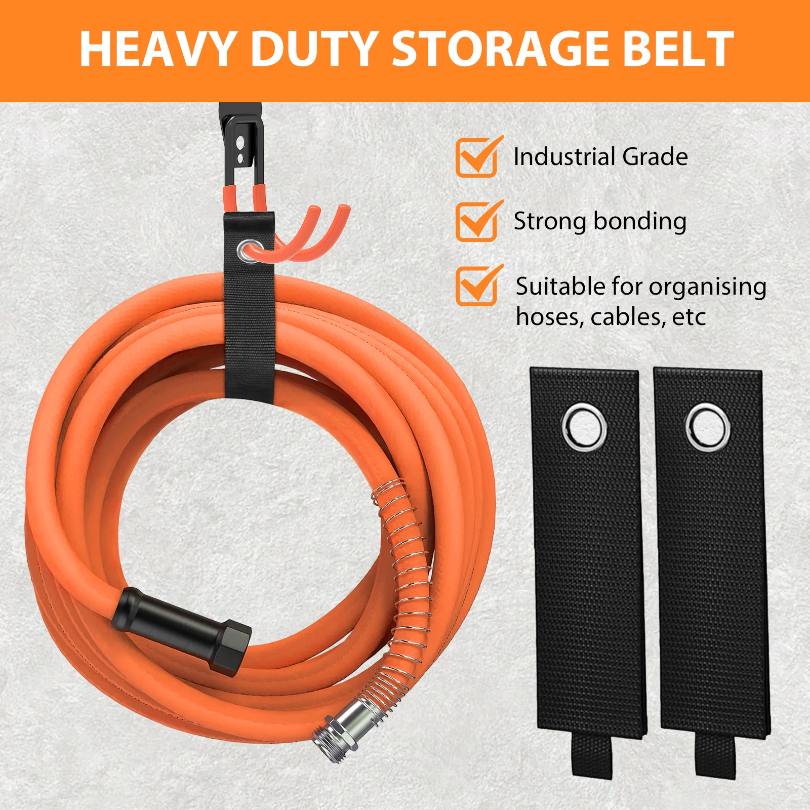10 Pack Heavy Duty Garage Hooks with 2 Extension Cord Holder, Utility Steel Storage Hooks, Wall Mount Hooks