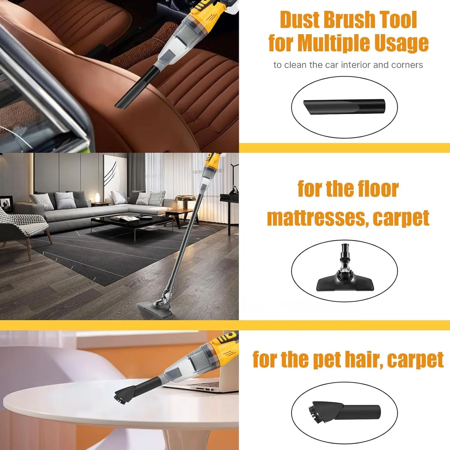 Cordless Vacuum Cleaner Hoover Upright Lightweight Handheld Replace For Dewalt XR 18V Battery UK Tool Only