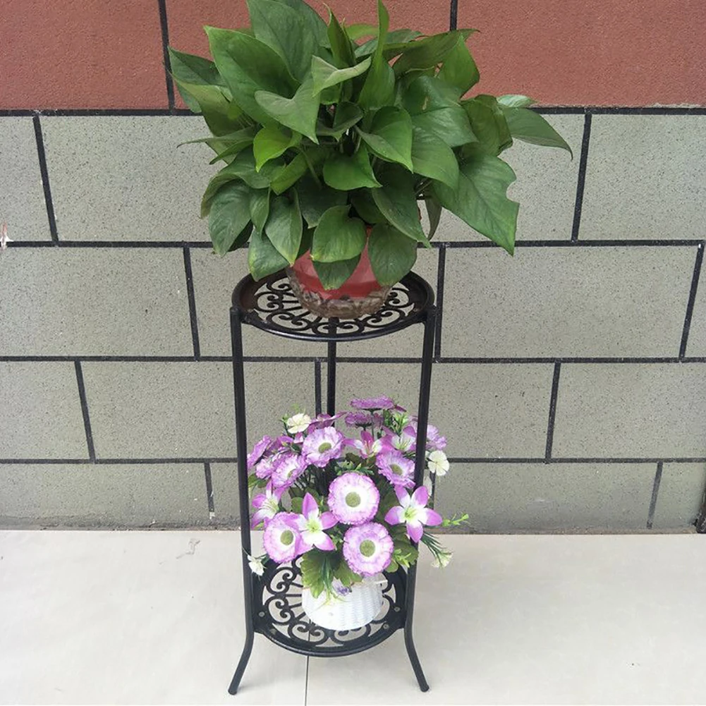 【Lifeideas】Vintage 2 Tier Metal Plant Display Stand Home Decoration